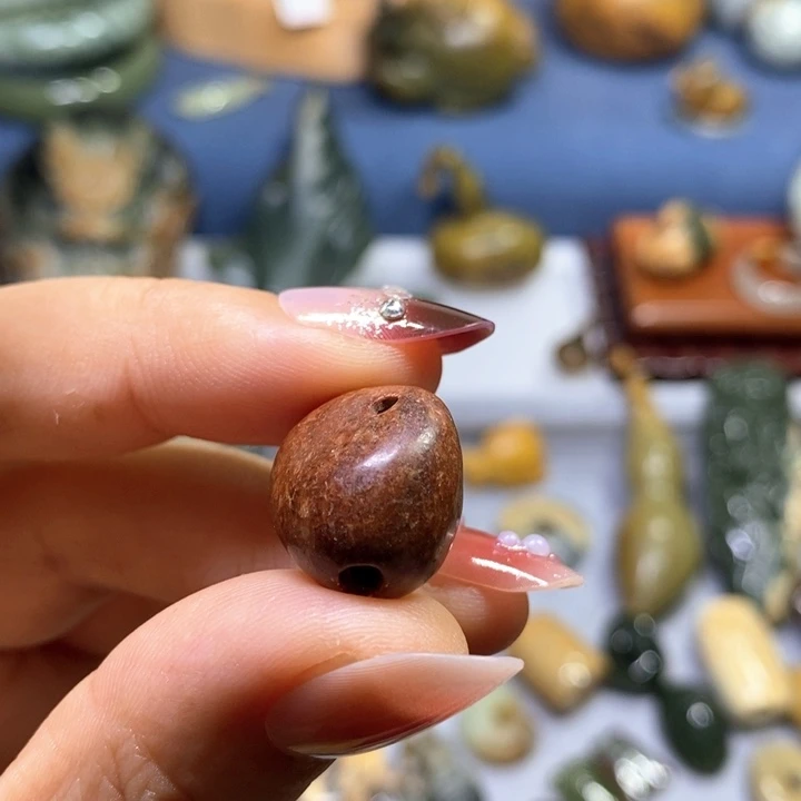 岫岩河磨玉（透闪石质玉）未镶嵌挂件小木鱼