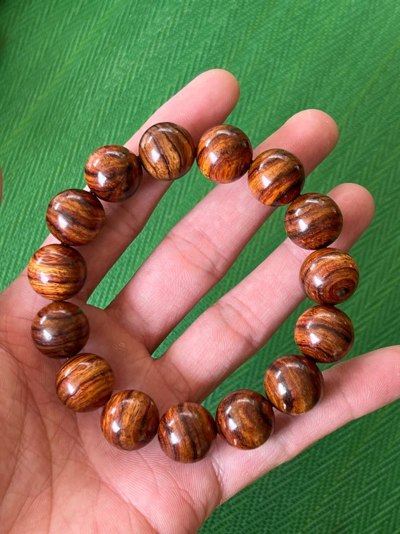 A5海南黄花梨手串1.5×15CM气质款紫油梨文玩（多样性发一）