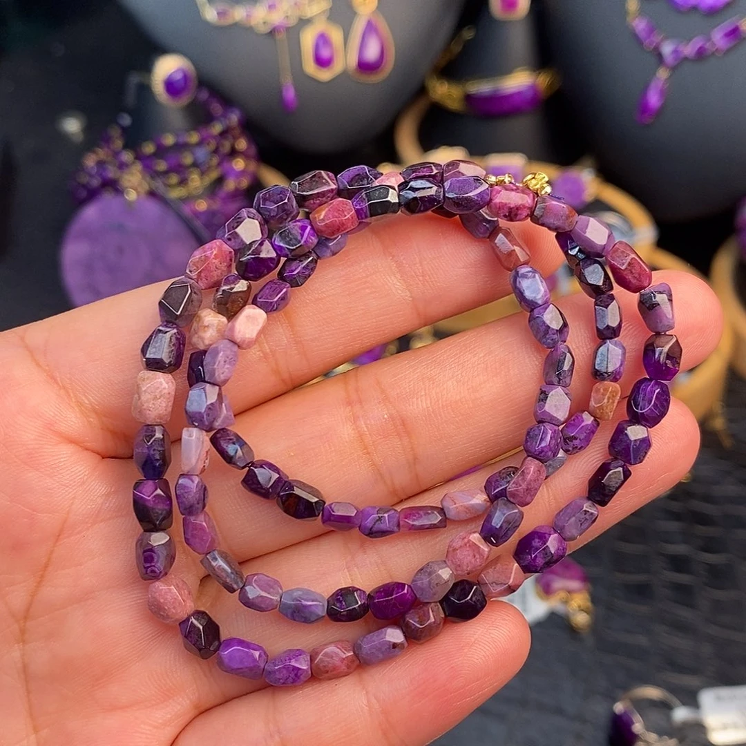 苏纪石（舒俱来）18K金镶嵌项链