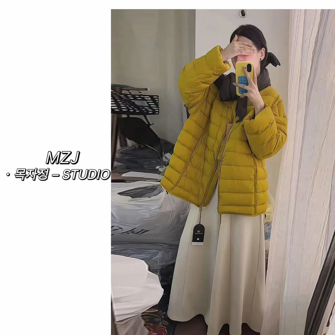 木子静-「冰岛激光」韩系高级经典休闲90白鸭绒排骨羽绒服-2510-K
