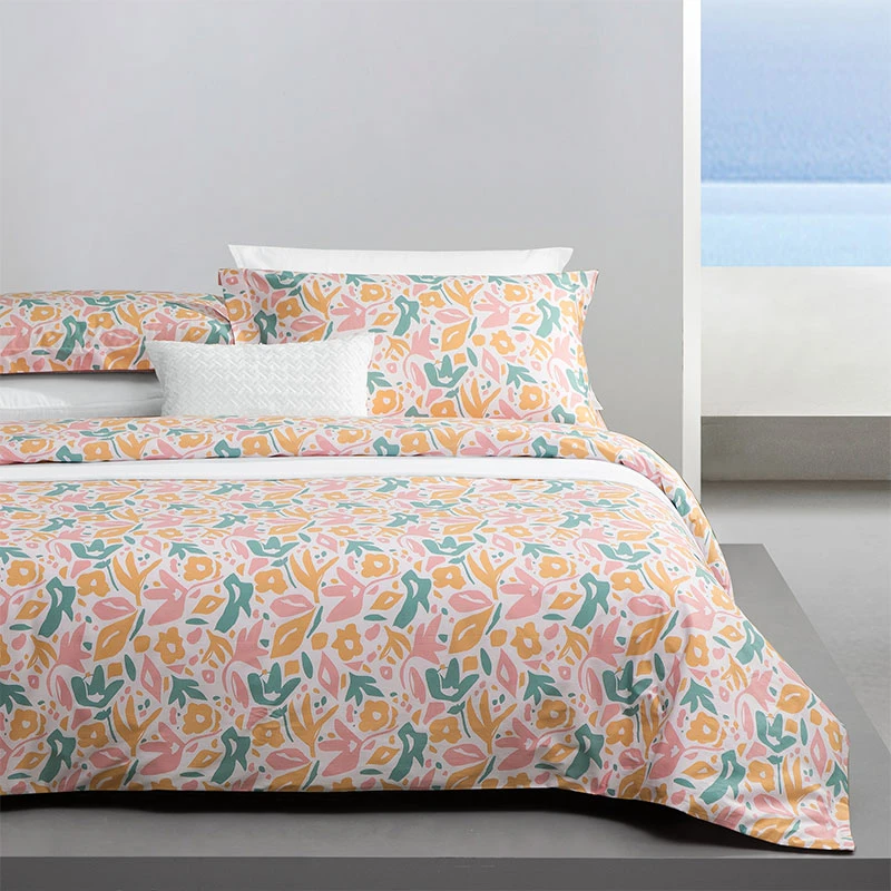 水星家纺学生宿舍纯棉四件套早春新季罩花卉床单式枕套灵动花舞