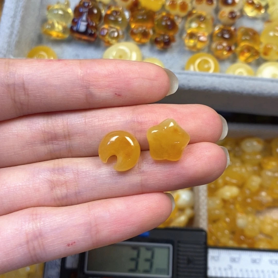 未镶嵌蜜蜡珠宝奇石星星月亮