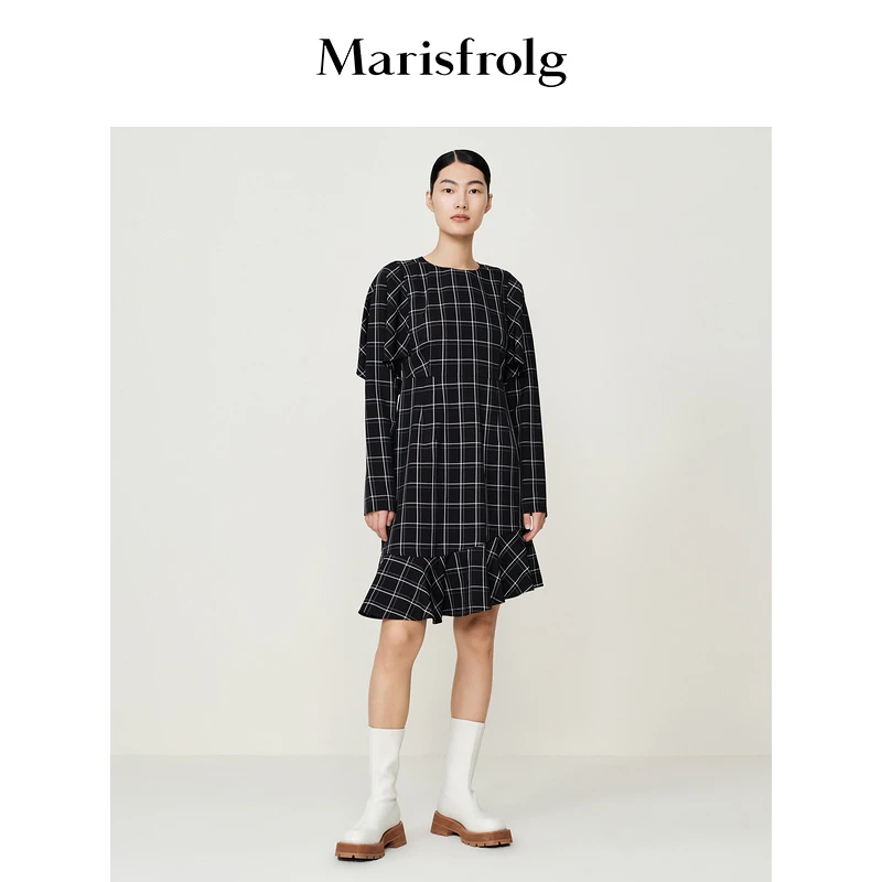 【婷婷专属】Marisfrolg玛丝菲尔经典复古长袖秋冬连衣裙