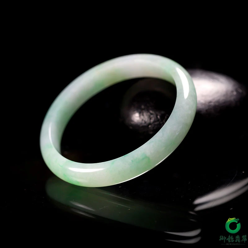 缅甸天然A货翡翠细糯种满绿 手镯 57mm