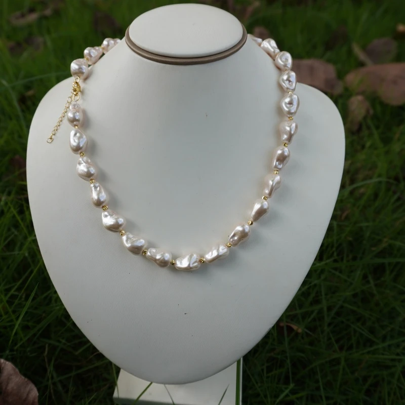 甜思曼 铜合金仿珍珠项链 巴洛克异形施家珍珠欧美风个性时尚款