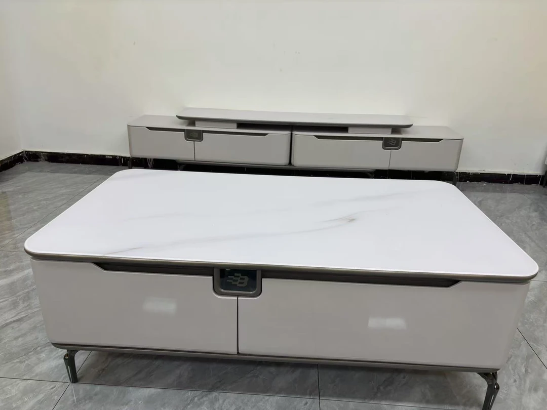 3茶几客厅家用简约现代轻奢2025新款玉晶石茶几电视柜
