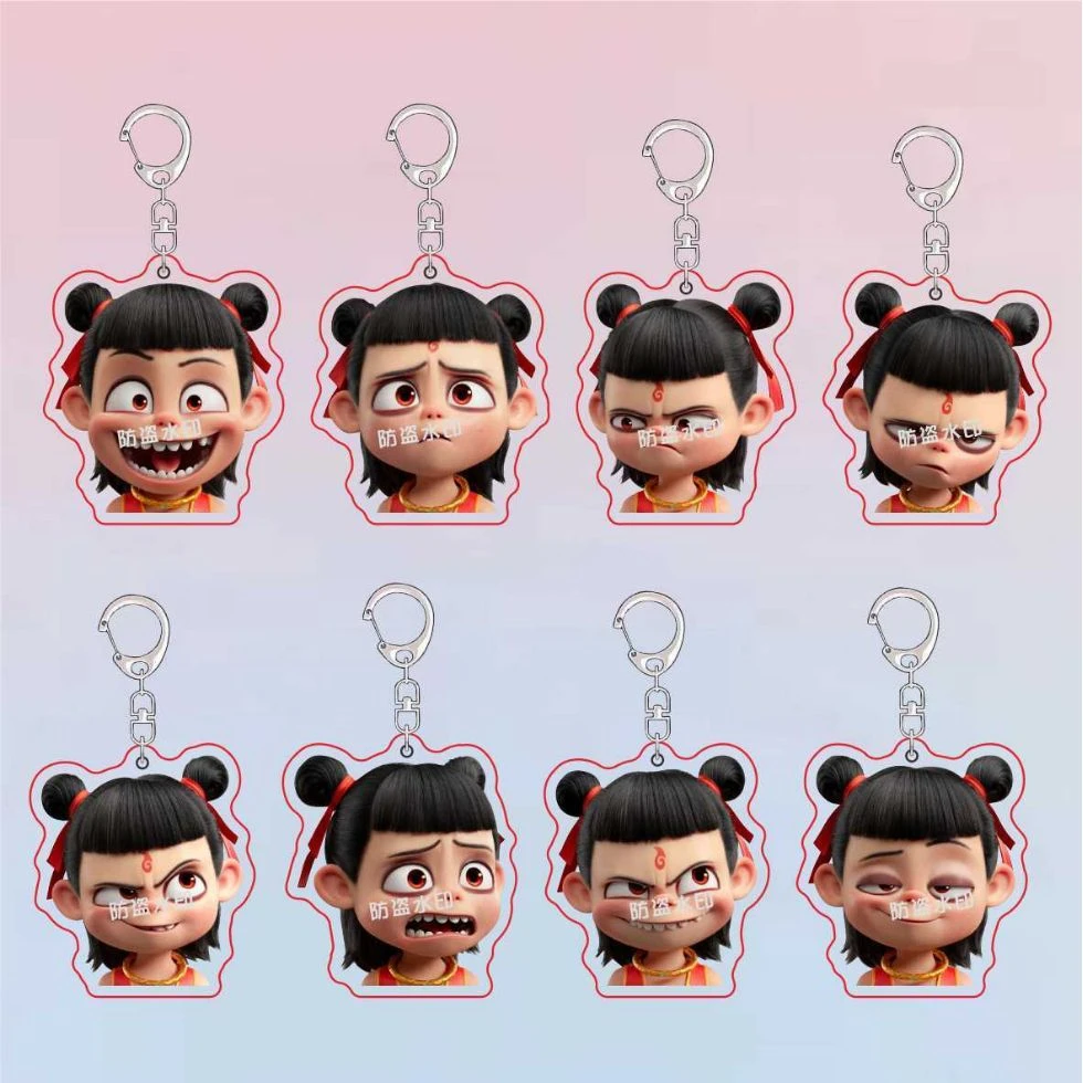 哪吒2魔童闹海周边同款可爱书包挂件卡通亚克力钥匙扣礼物送朋友