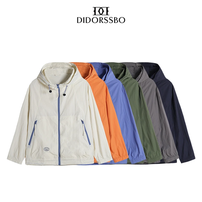 DIDORSSBO夏季男女款户外工装撞色防紫外线UPF50+连帽防晒衣F501