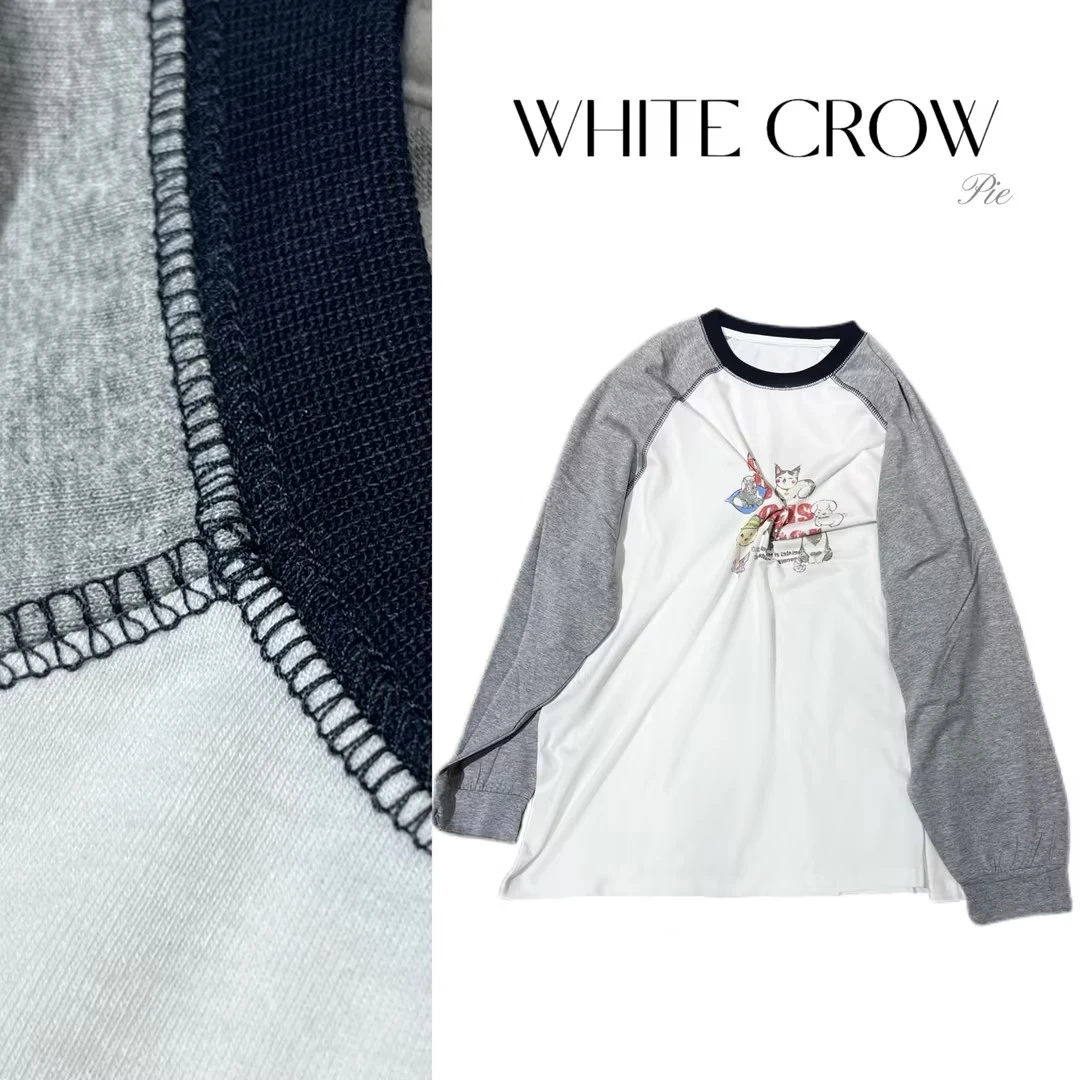 【猫咪聚会】插肩袖长袖T恤7340