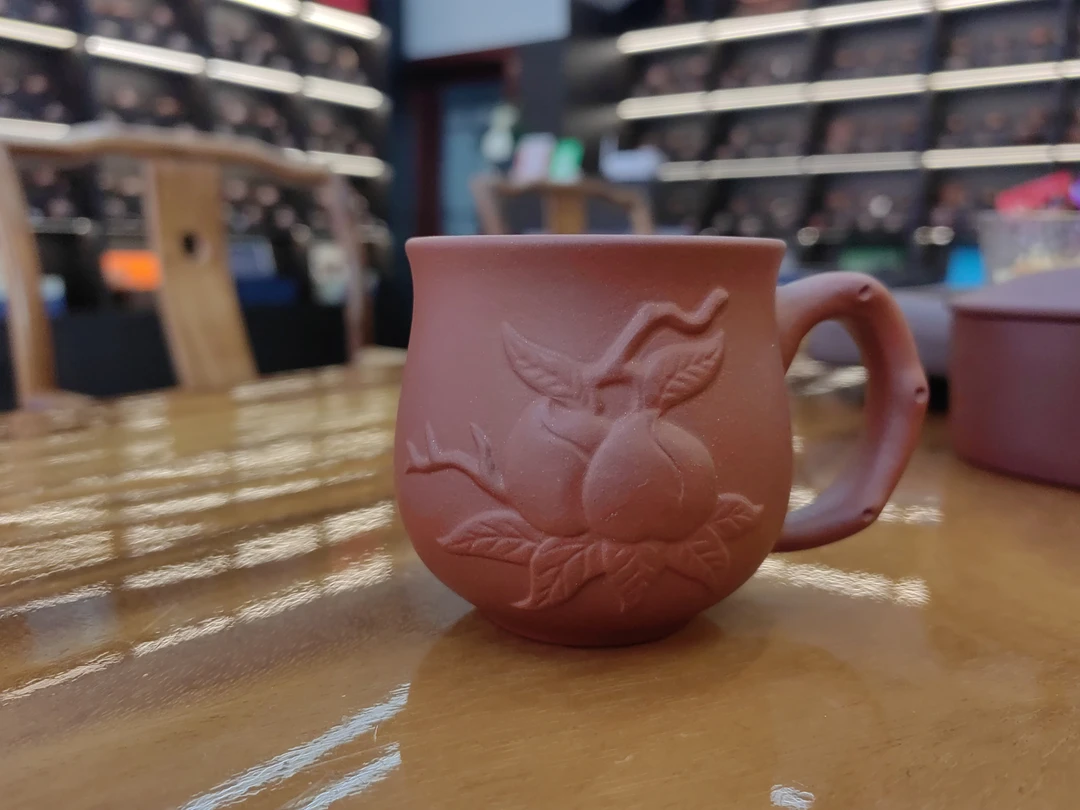 乡宁紫砂 景韵鸿鹄 带把主人杯