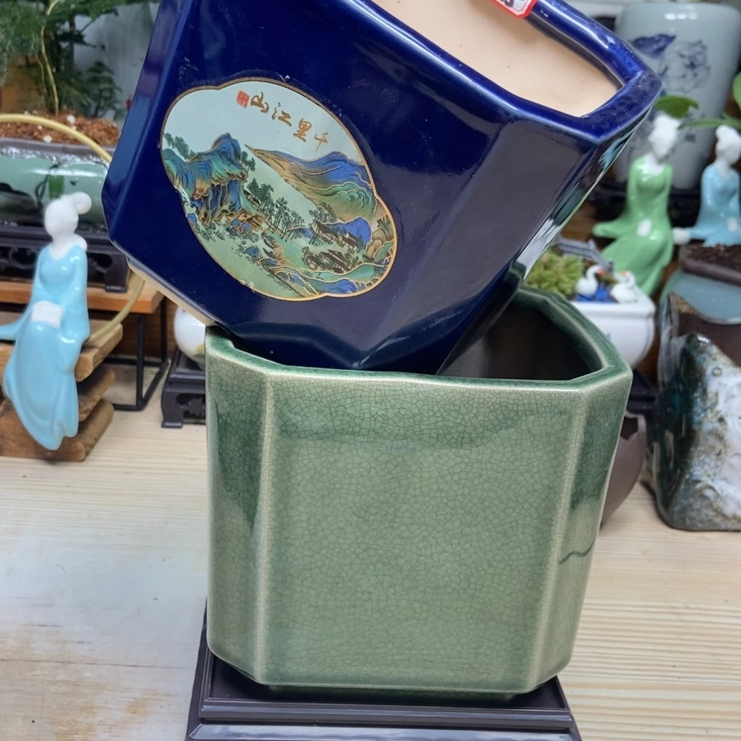 瓷片陶瓷花盆陶瓷艺术