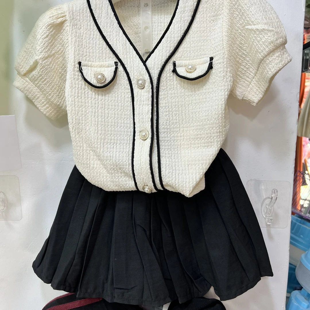 女童夏季时尚休闲裙子套装2025新款韩版中大童儿童夏装女孩两件套
