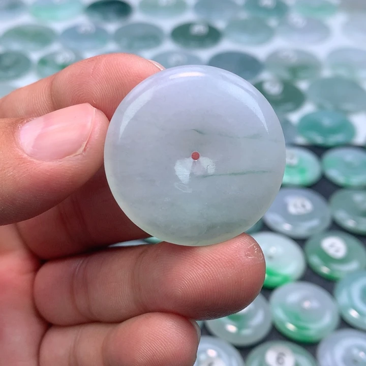 翡翠未镶嵌颈饰缅甸天然A货翡翠34.8-5.7