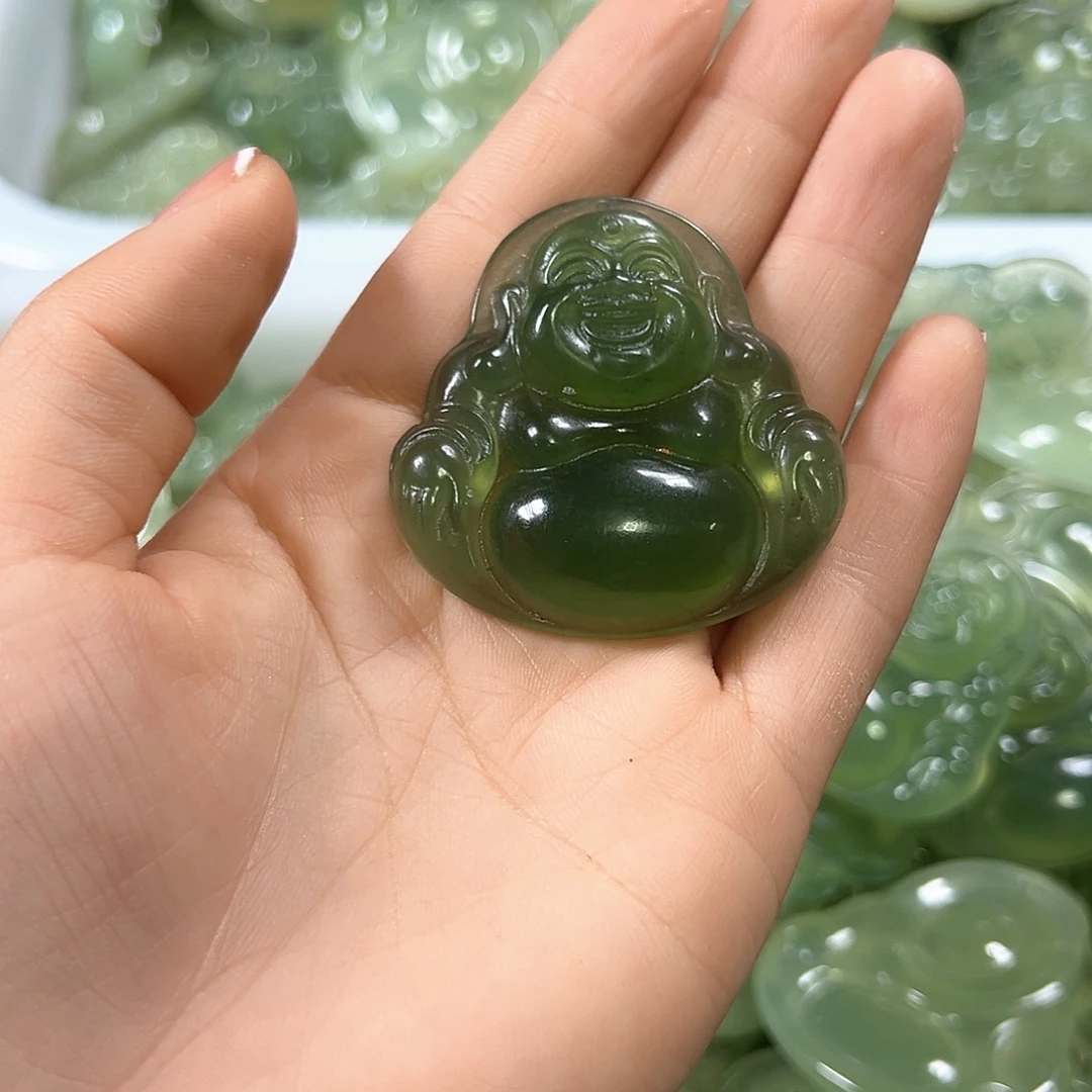 聚***冠合金蛇纹石玉挂件