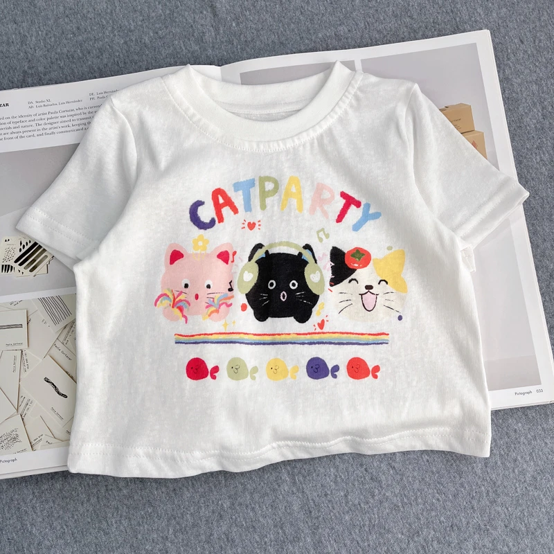 【亲子卡通短袖T 小乐妈咪】婴儿装男女童短袖T恤夏装宝宝夏季E9