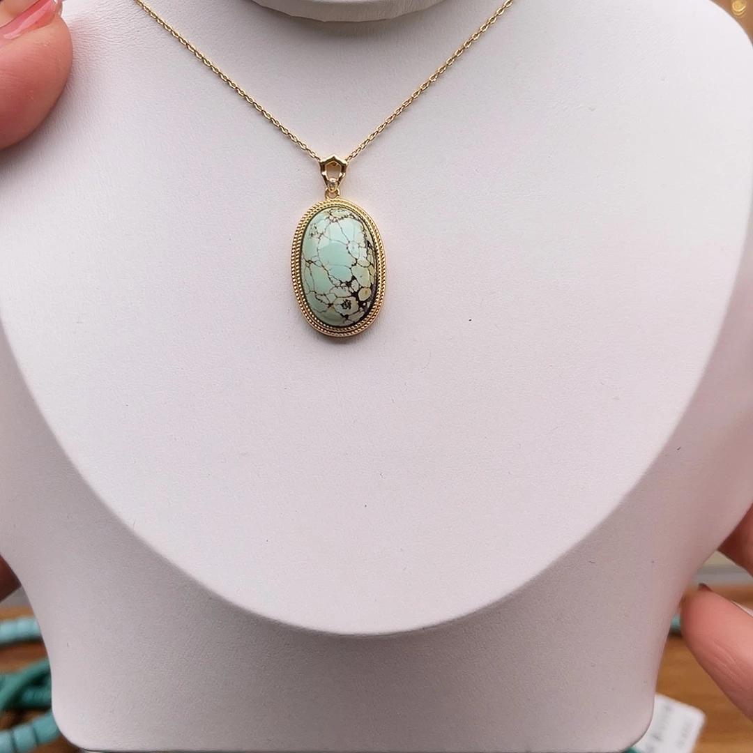 绿松石颈饰合金项链