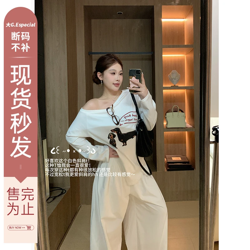 大G.Especial【热狗狠‘腊’】2025年新款夏季斜肩上衣T恤K425Y03710