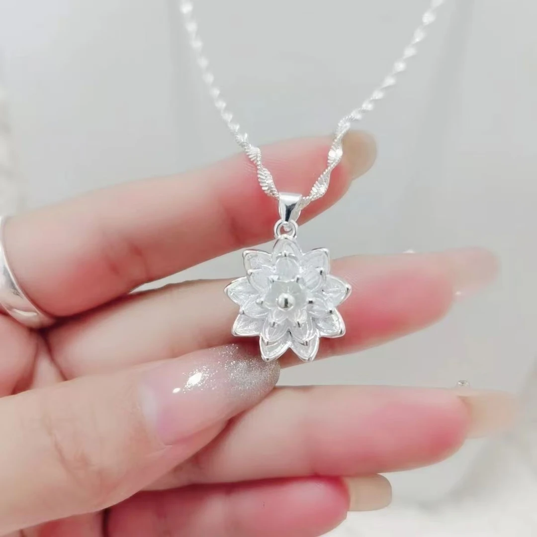 莲花吊坠 轻奢长款颈链时尚女款甜美风068