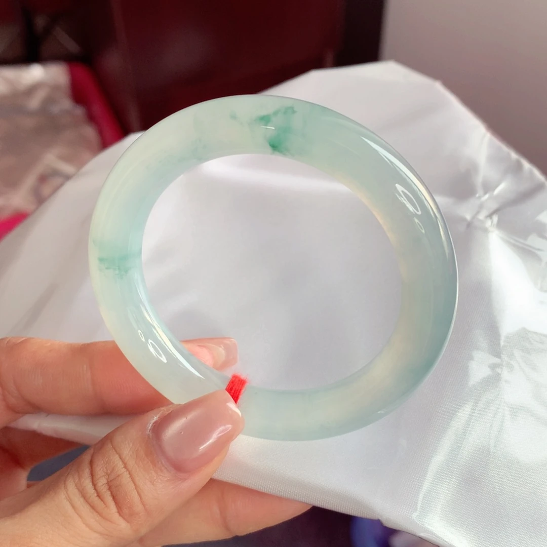 未镶嵌手镯（圆镯）翡翠51清透雅致 冰胶透光 新货 小柒推荐