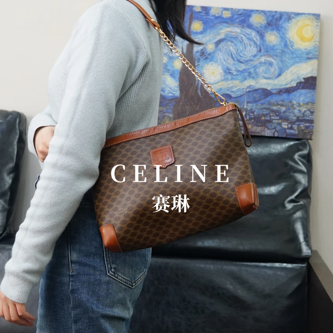 95新 Celine/思琳 老花单肩包/WJ02313002/3002