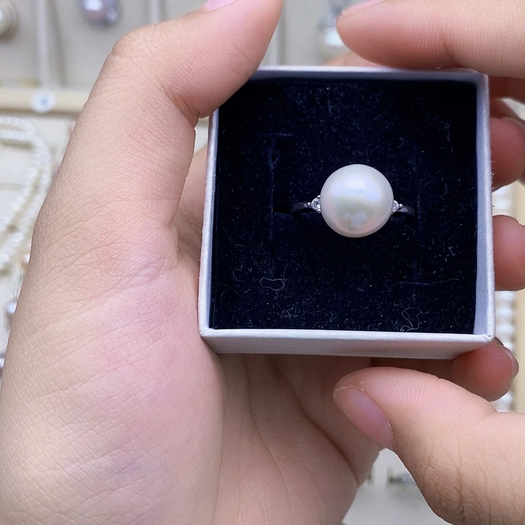 啦***啦合金戒指淡水珍珠