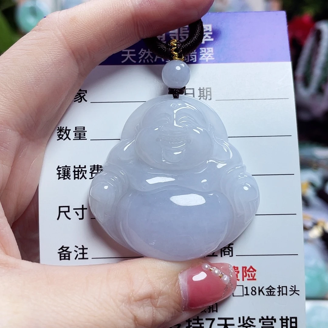 翡翠未镶嵌颈饰佛公39