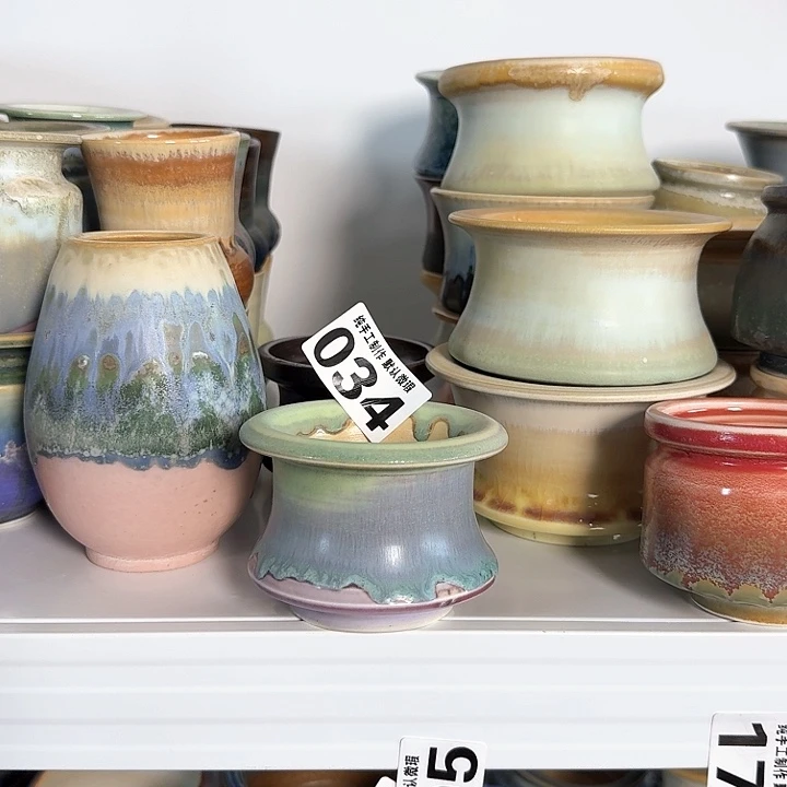 日***星景德镇手工陶瓷盆 口8