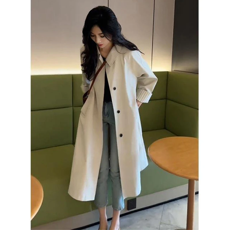 轻熟气质风风衣外套女2025春秋新款经典别致设计感防风中长款上衣