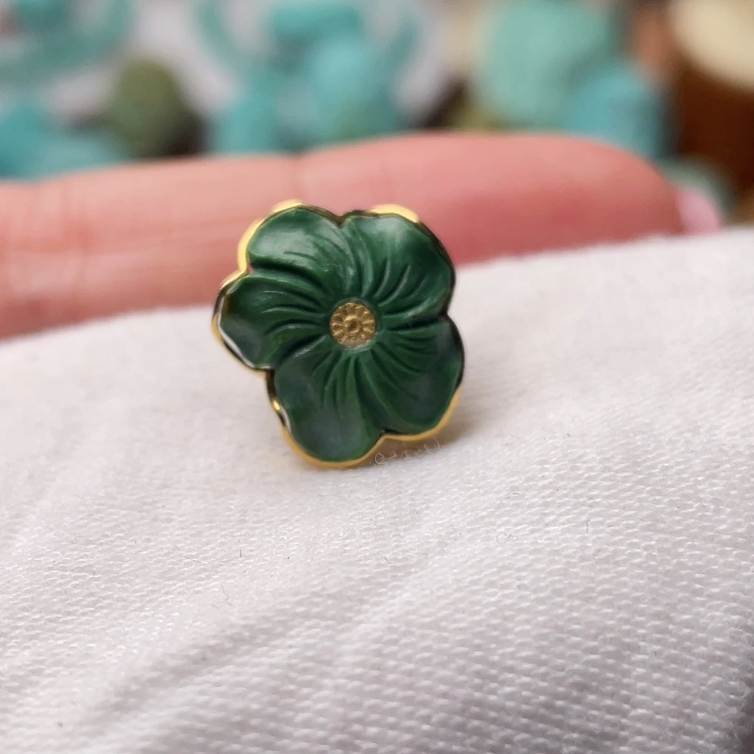 绿松石珠宝奇石18K金镶嵌