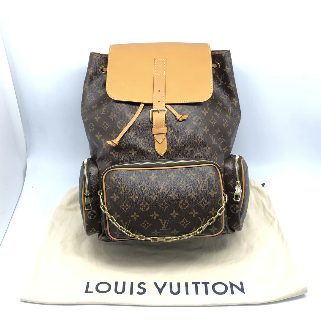 全新未使用 LouisVuitton/路易威登 trio棕花链条双肩包/4062号