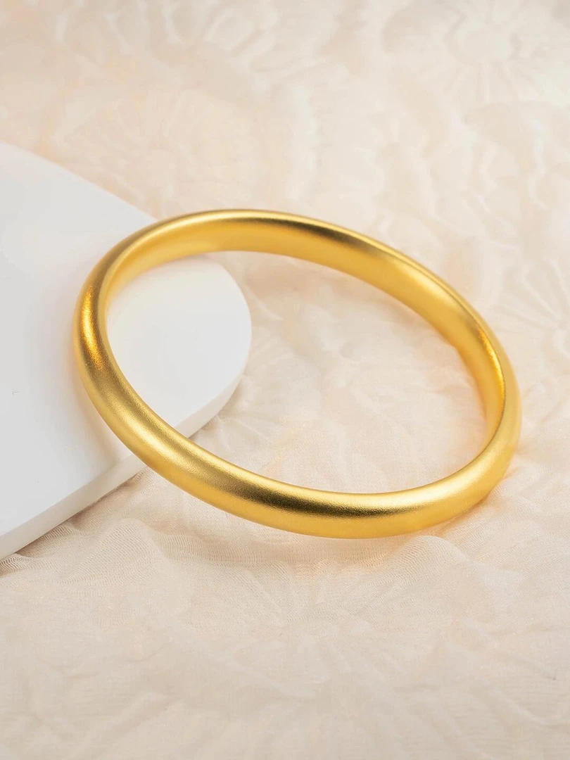 足银手镯 卡7.8古法泥鳅背经典素圈实心百搭传承简约手镯时尚磨砂