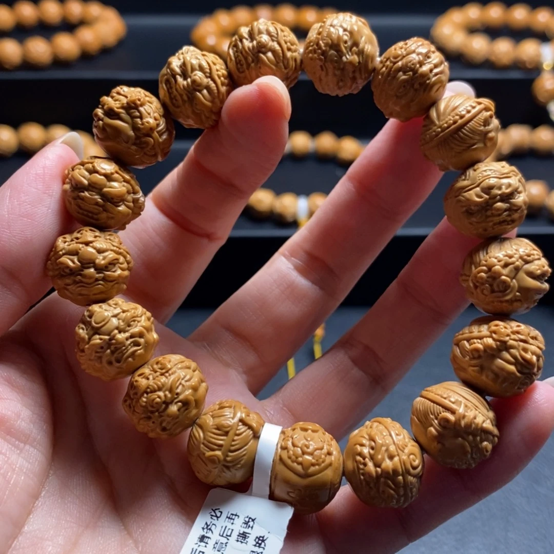 手串猴头核桃黄财神14