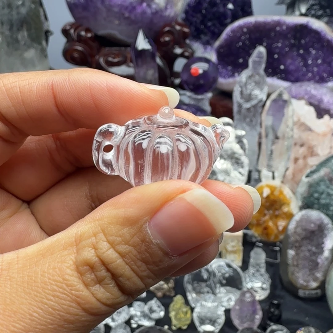 摆件未镶嵌紫晶把把壶