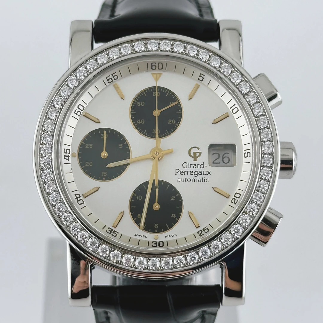 95新 Girard- Perregaux/芝柏表 7000/38mm/后镶钻/自动机械男表