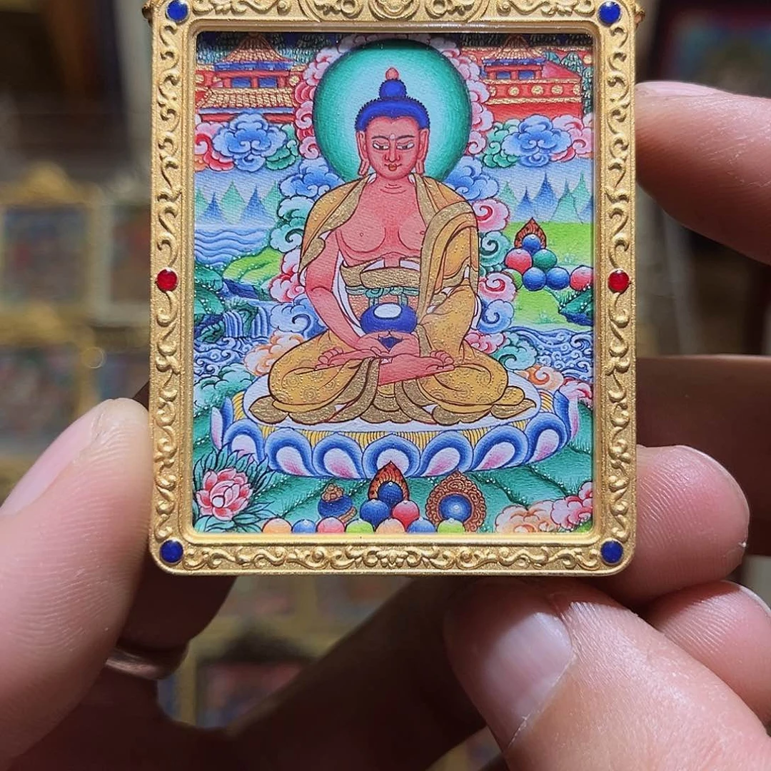 吊坠青海热贡纯手绘阿米