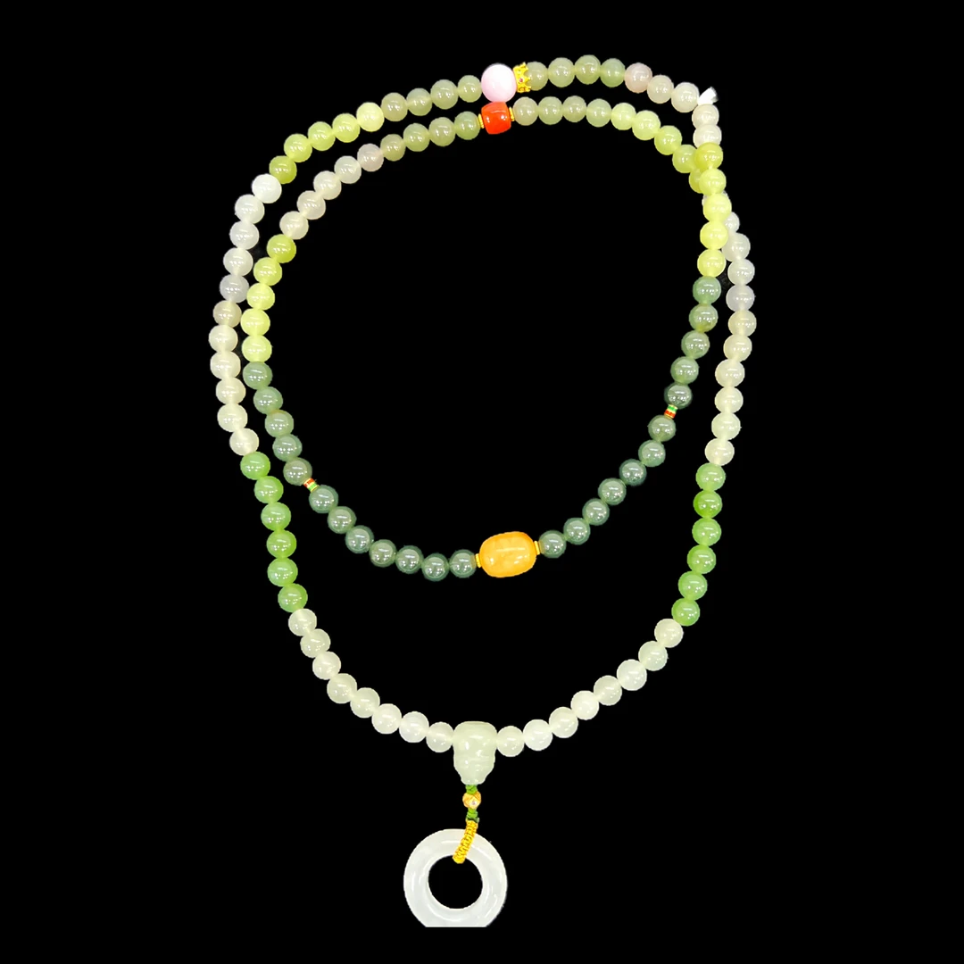 2174-和田玉项链孤品