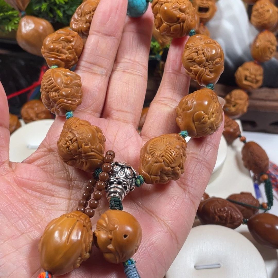 横财橄榄核手串20尺