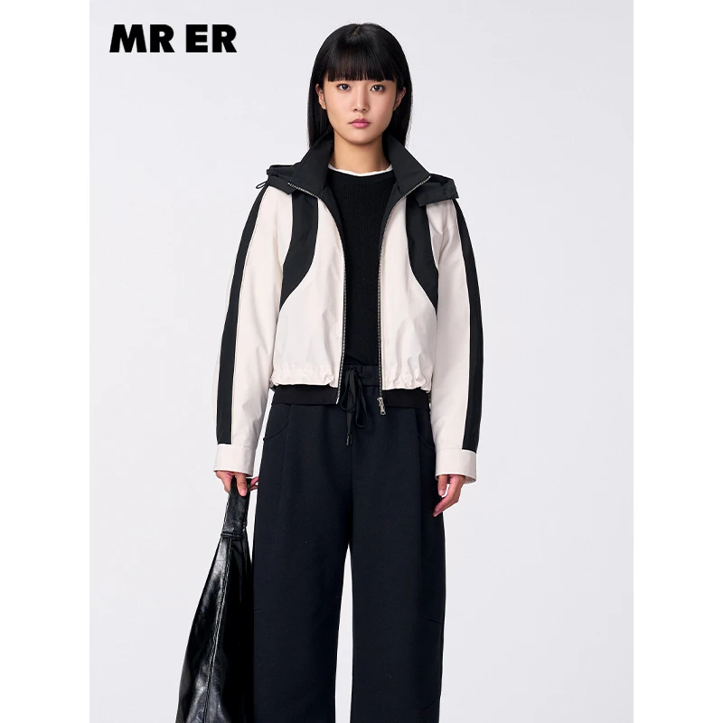 【辛小北】冬季轻薄撞色拼接短款白鸭绒羽绒服外套R4D02222