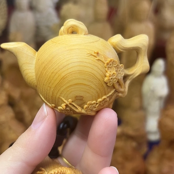 柏木（崖柏）酷*崖柏雕刻把把壶