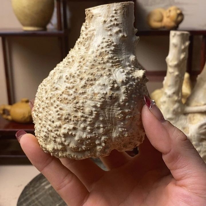 香榧木福*黄杨木手把件