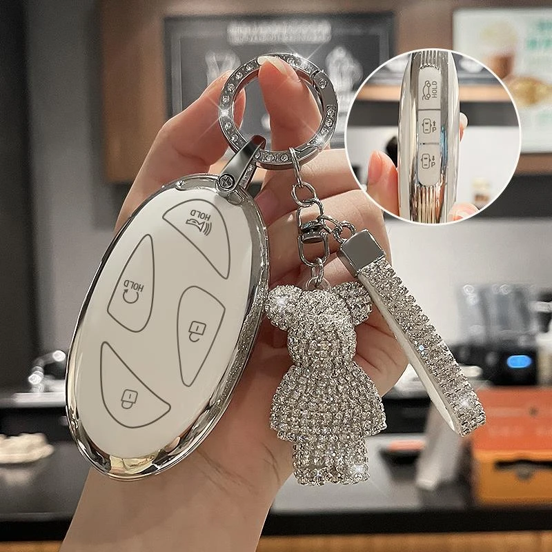 适用现代索纳塔钥匙套十一代24新款胜达汽车壳伊兰特艾尼氪5N女扣