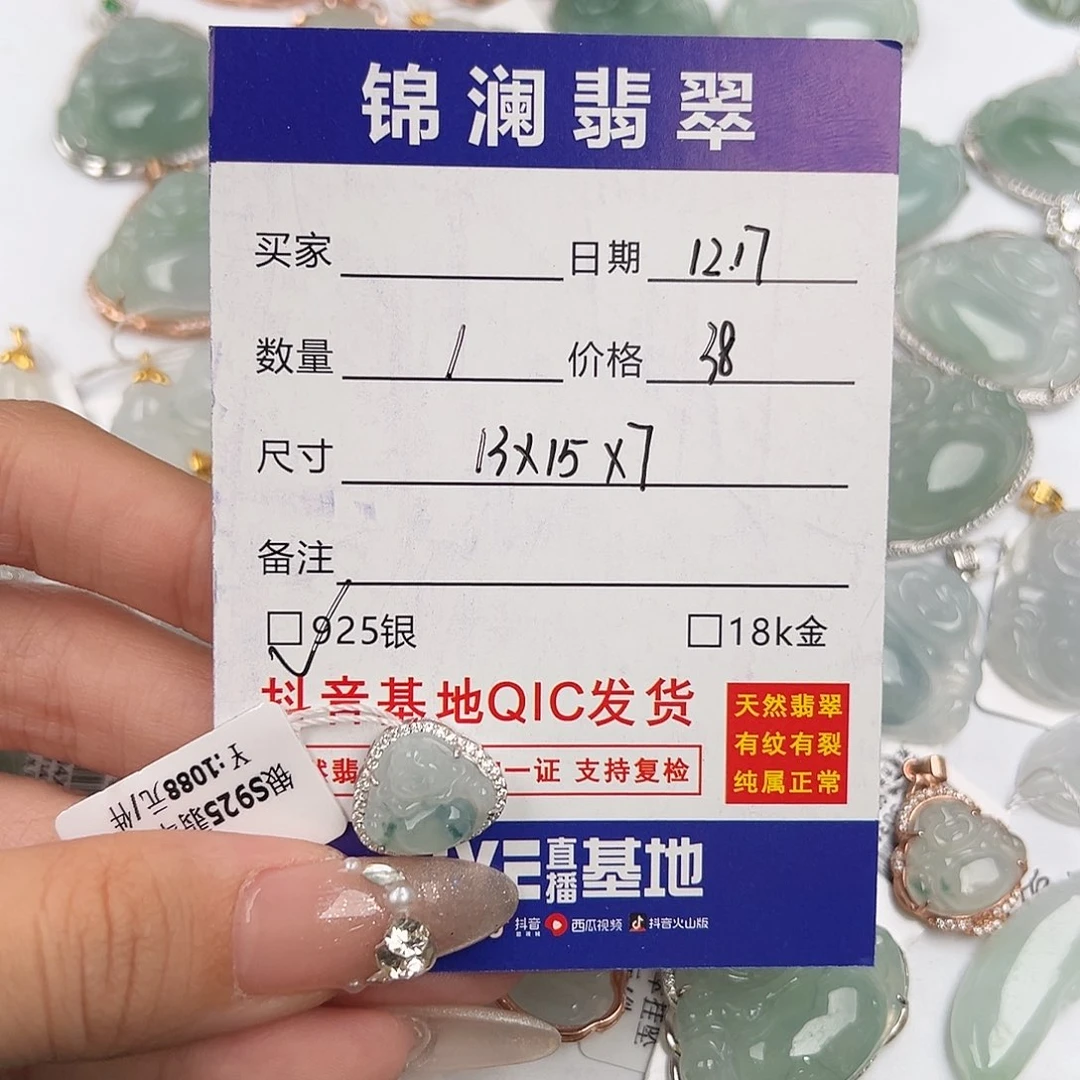 翡翠银S925镶嵌颈饰