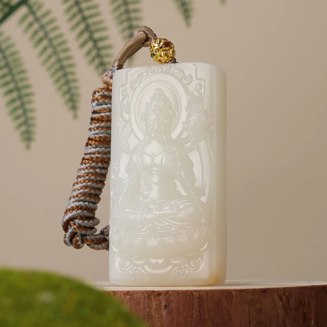 XM9612二十世纪和田玉观音菩萨挂坠