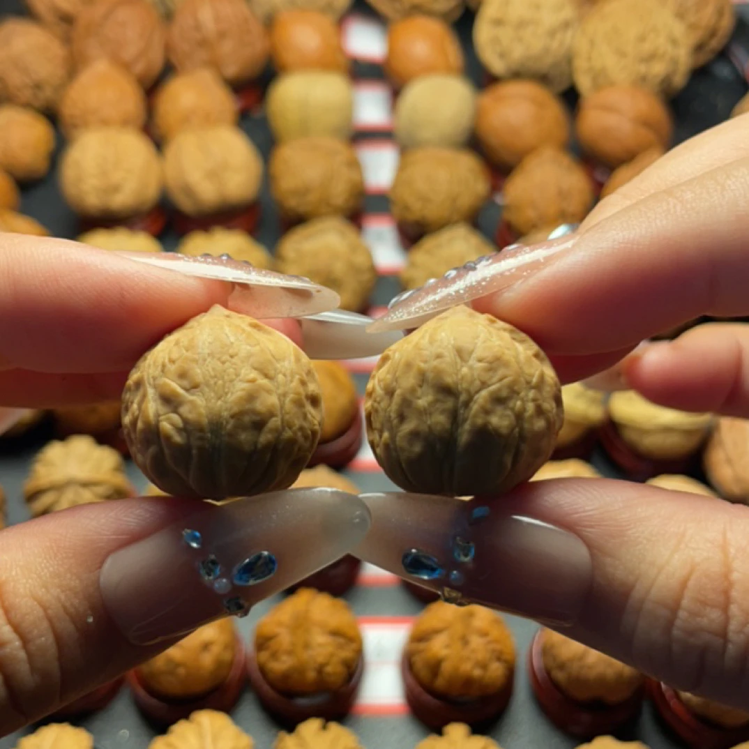 野生小秋子手捻核桃红皮小光头