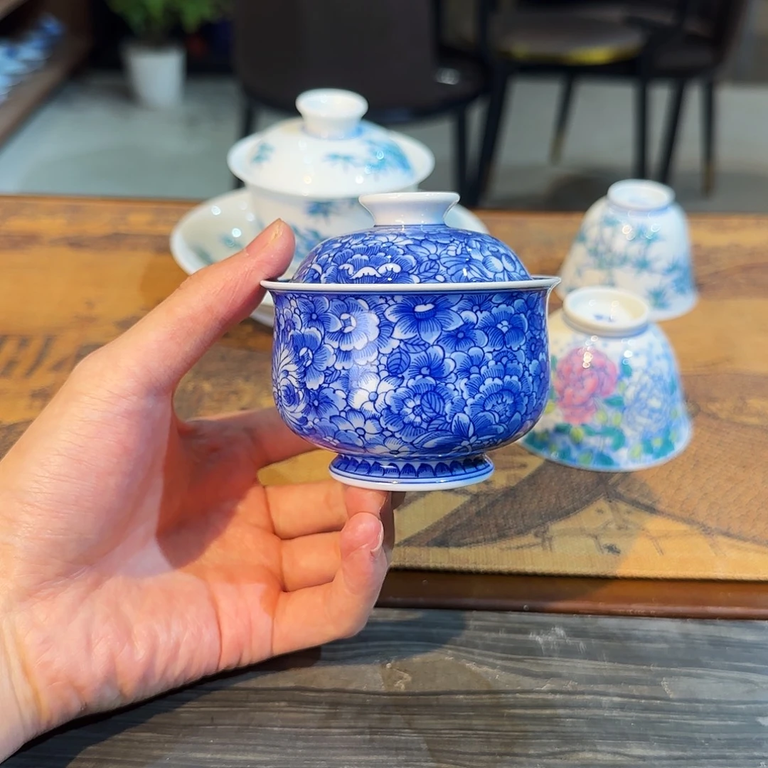 明逸堂万花布袋盖碗