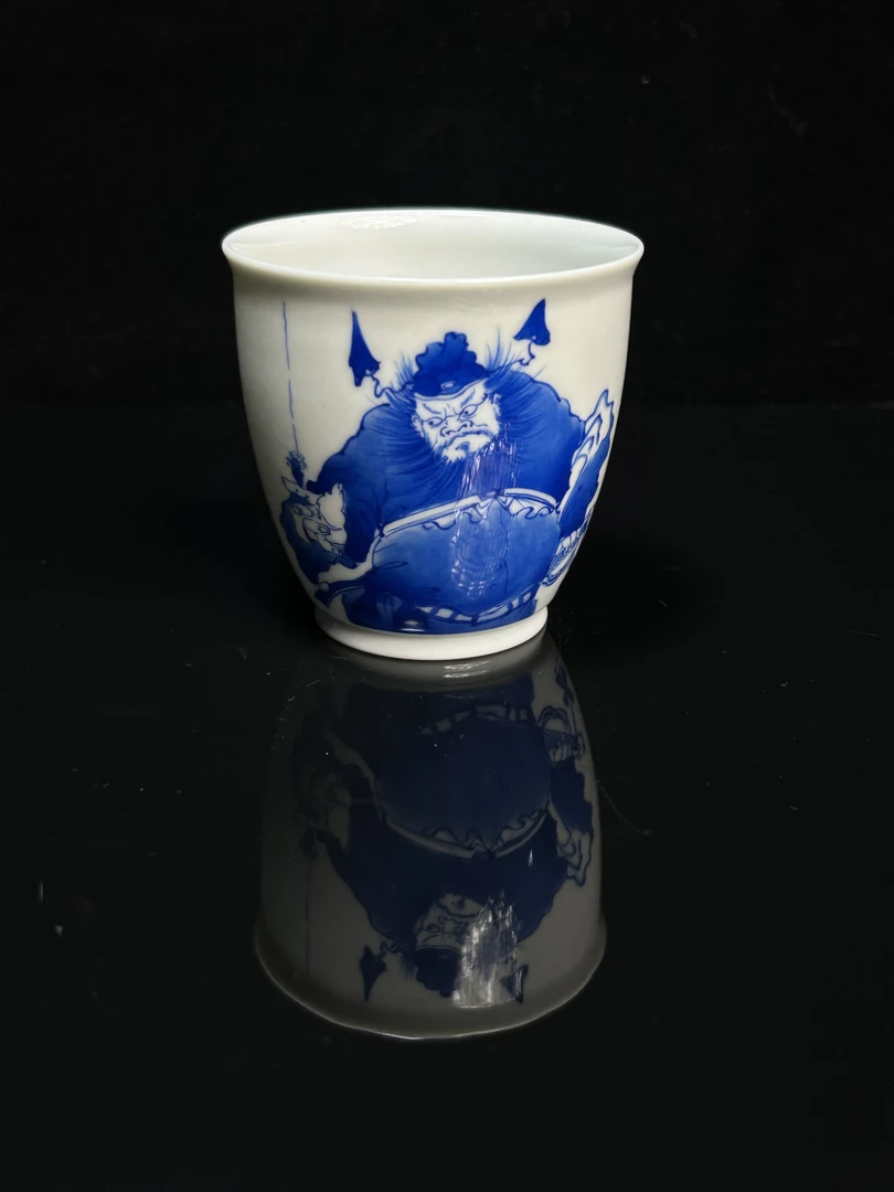 復见  预售  青花钟馗钢杯 JK120