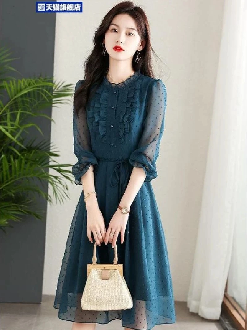W8连衣裙女春夏2025年新款夏季小个子减龄气质高端精致奢华裙子