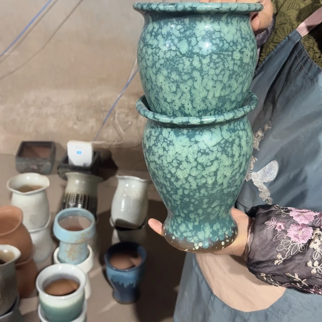 紫砂花盆口15高20