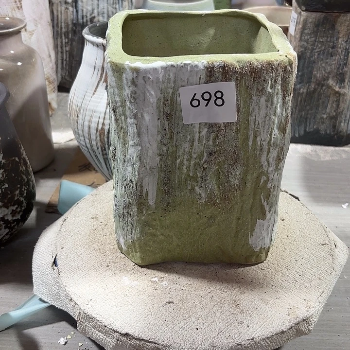 陶摆件高19，口11.5，无孔，698