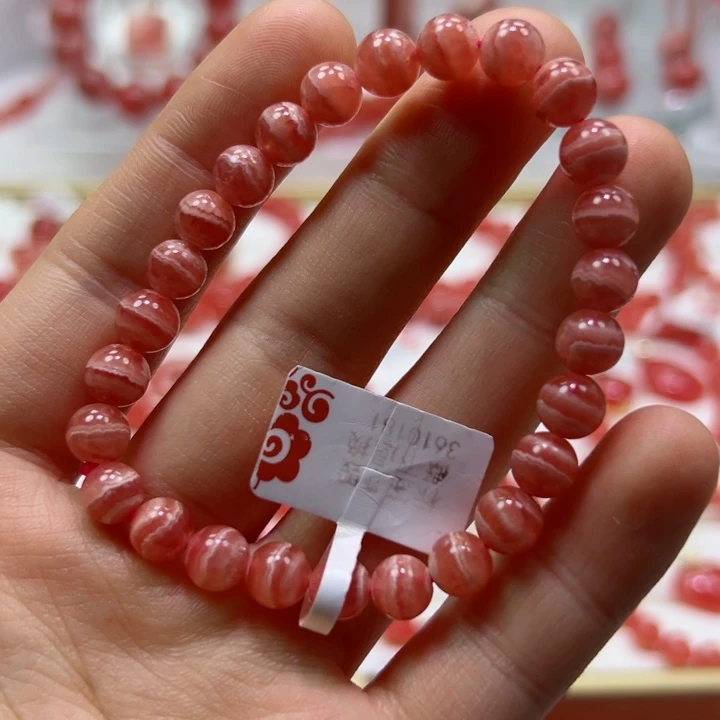 菱锰矿（红纹石）未镶嵌手串冰五花